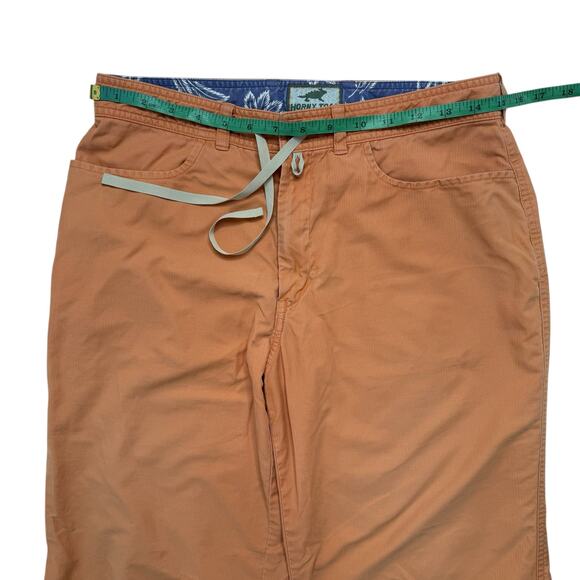 HORNY TOAD Creamsicle Orange Wide Leg Crop Cotton Blend Pants Size 6 Womens - Picture 5 of 8